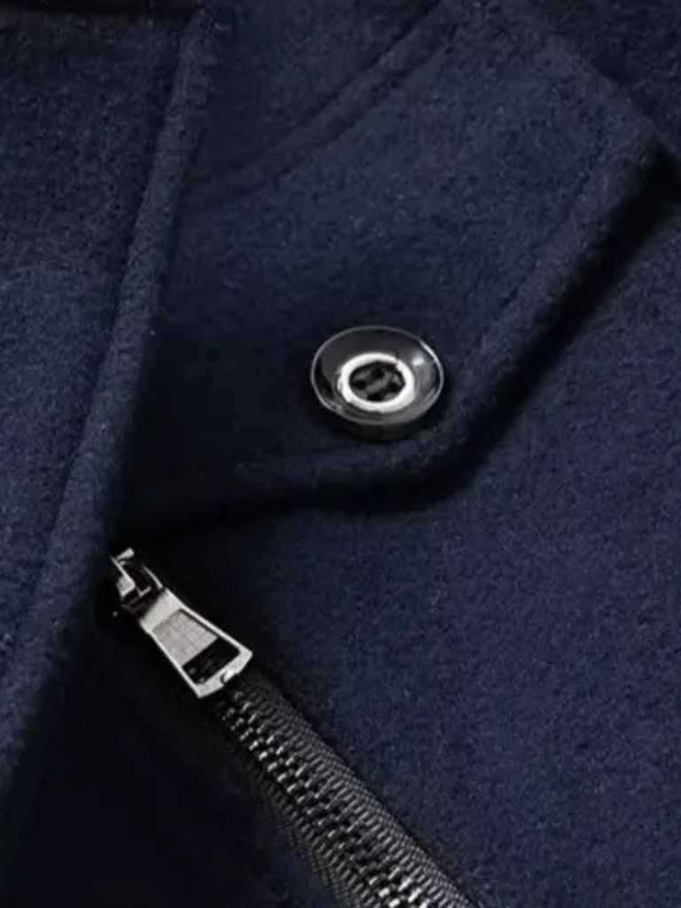 Arystokratyczny wełniany płaszcz - Viretti 4