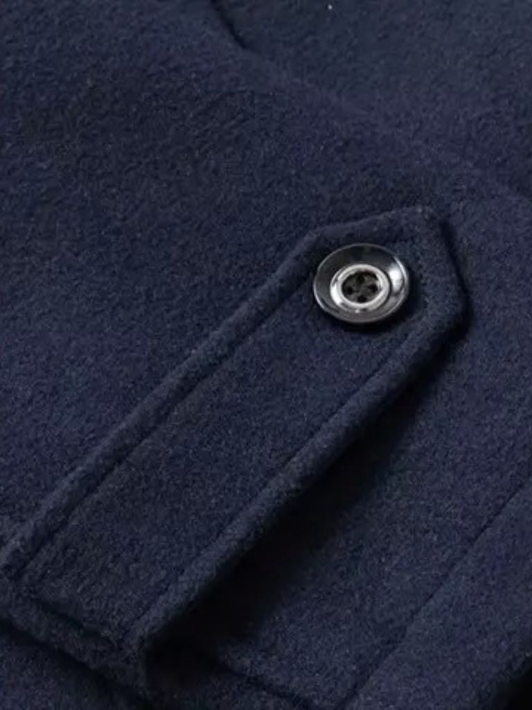 Arystokratyczny wełniany płaszcz - Viretti 5