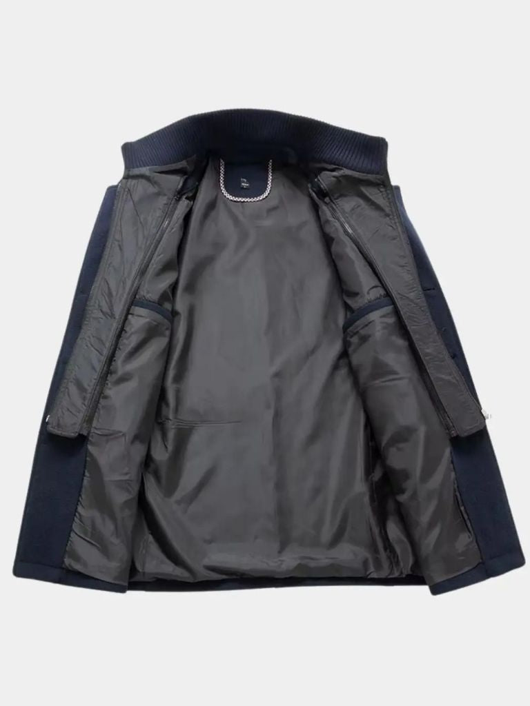 Arystokratyczny wełniany płaszcz - Viretti 7