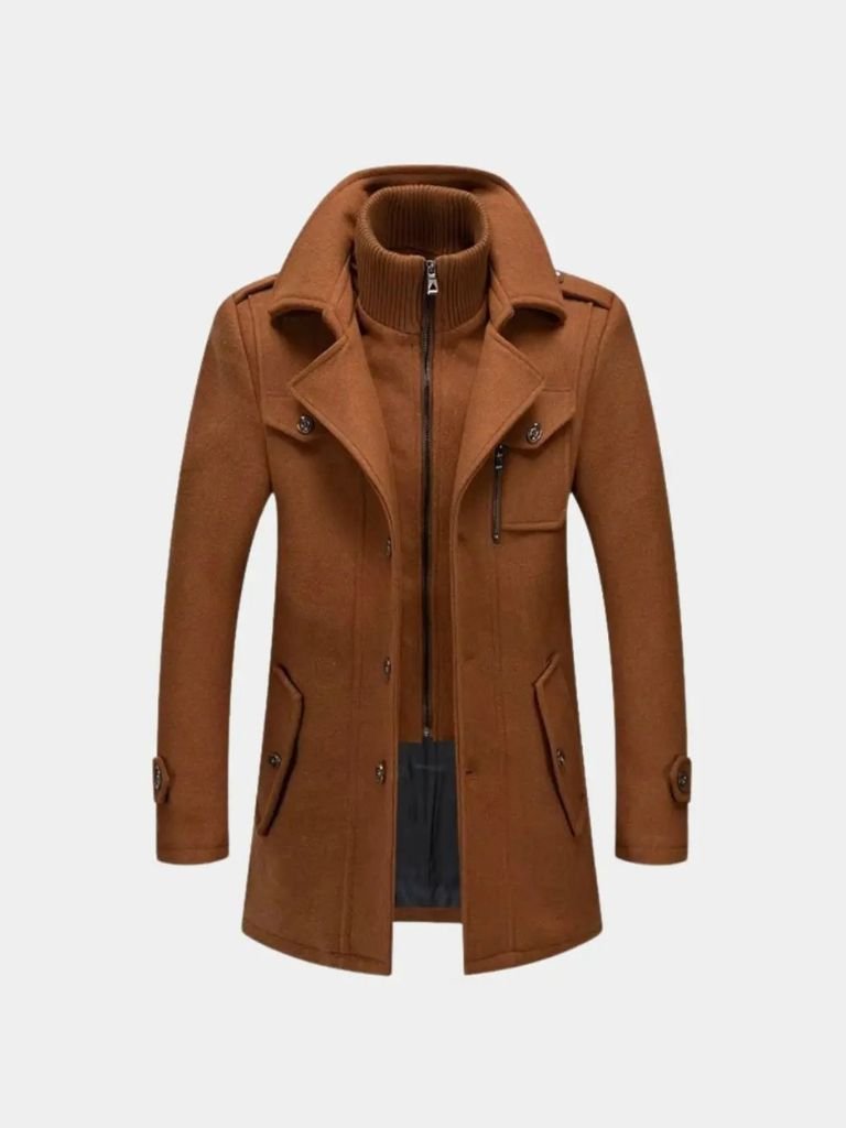 Arystokratyczny wełniany płaszcz - Viretti 9