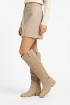 Oliwia Botki Damskie Zamszowe Eleganckie 3 cm Obcas