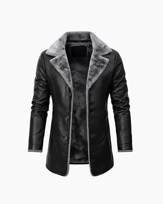 Elegancka kurtka skórzana premium - Viretti 0