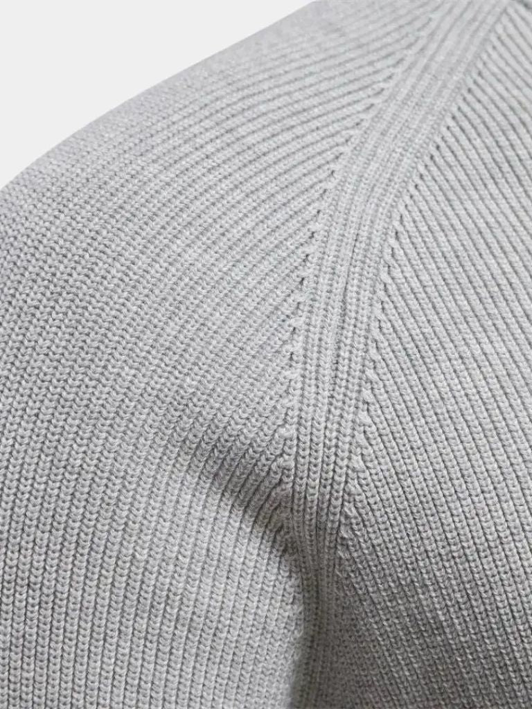 Elegancki sweter z zamkiem błyskawicznym ćwierć - Viretti 5