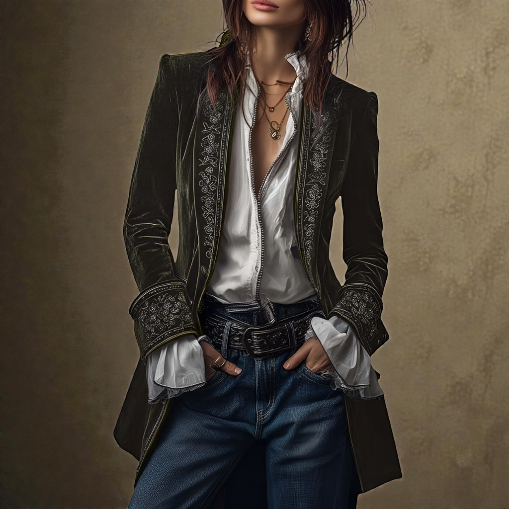 Elise™ | Luksusowa aksamitna kurtka 3