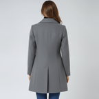 SÉLYNE - Płaszcz zimowy damski zapinany na jeden guzik