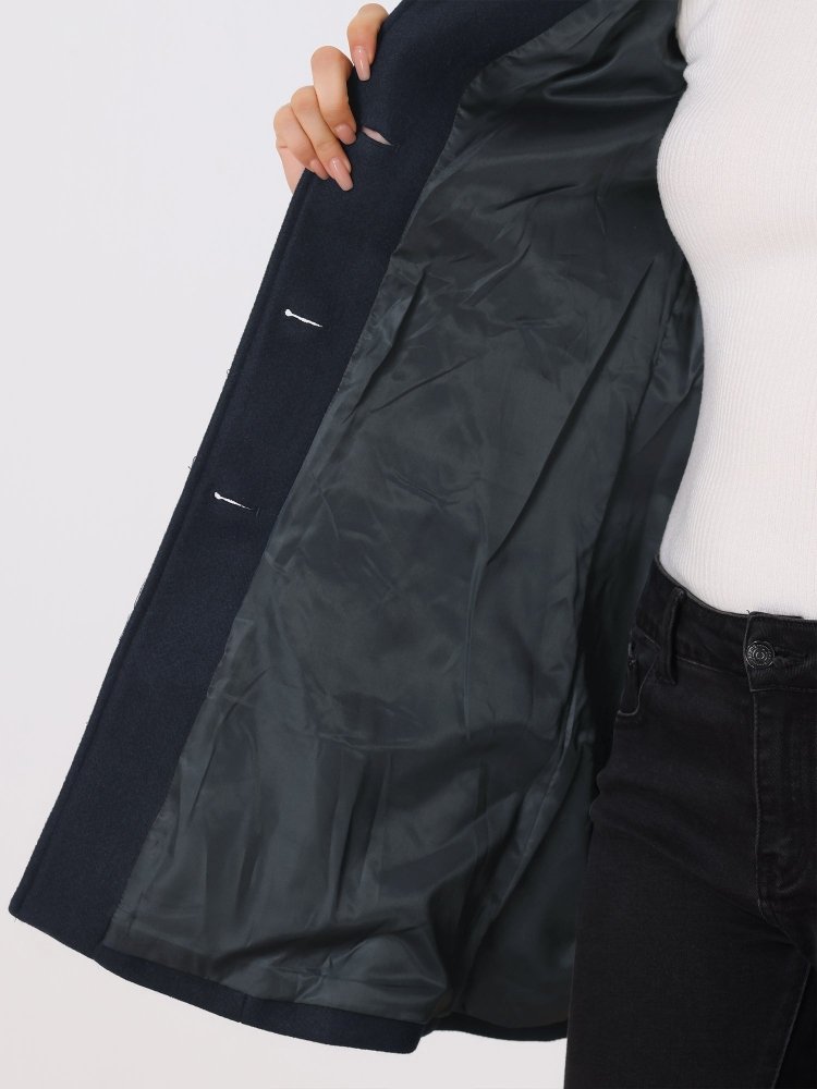 Helena | Płaszcz zimowy damski zapinany na jeden guzik 8