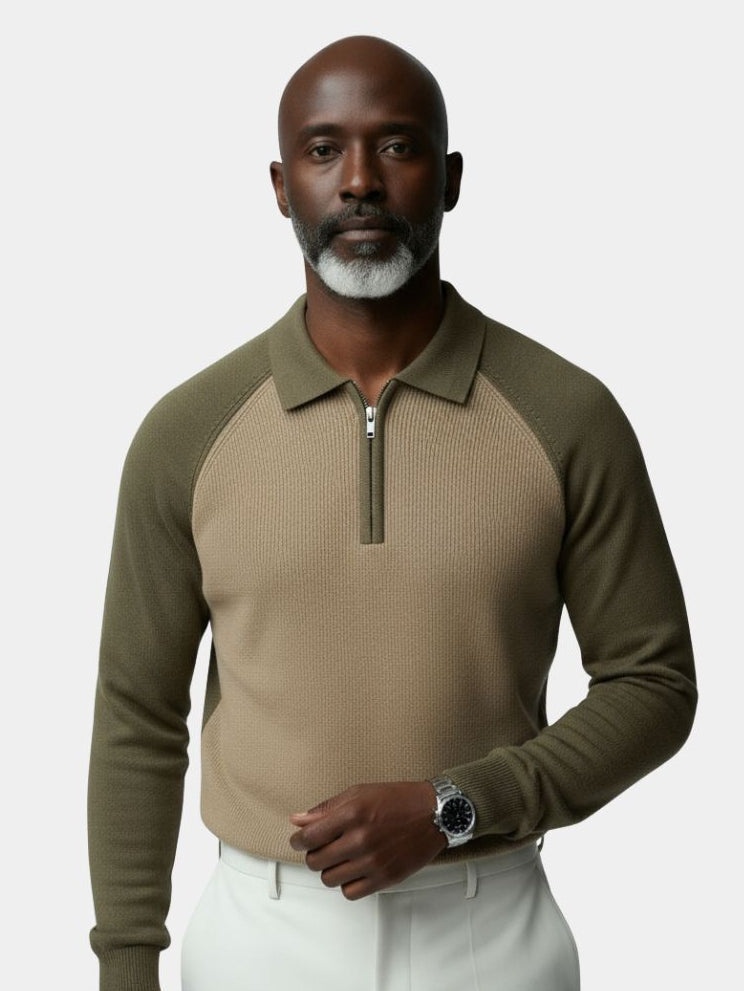 Raglanowy sweter z zamkiem błyskawicznym – Viretti 1