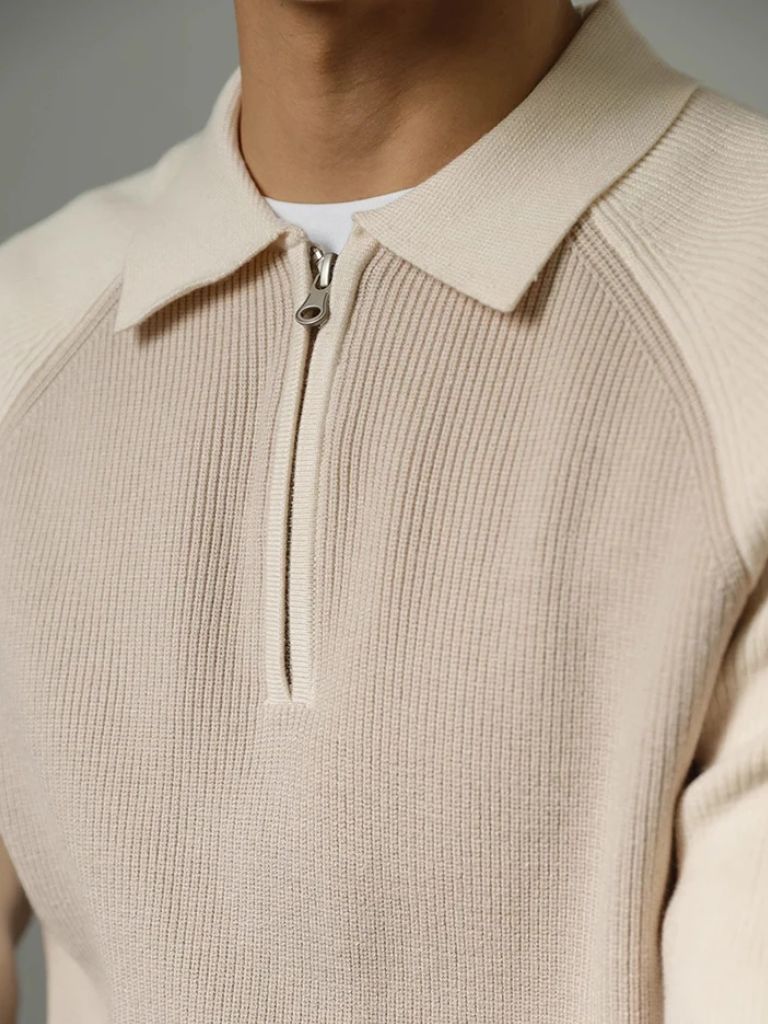 Raglanowy sweter z zamkiem błyskawicznym – Viretti 5