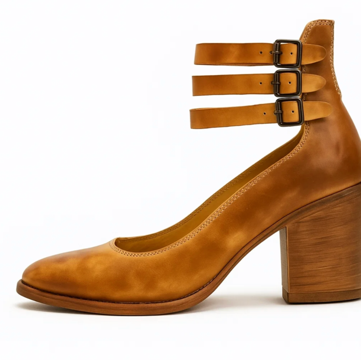 Skórzane szpilki Vintage Elegance 0