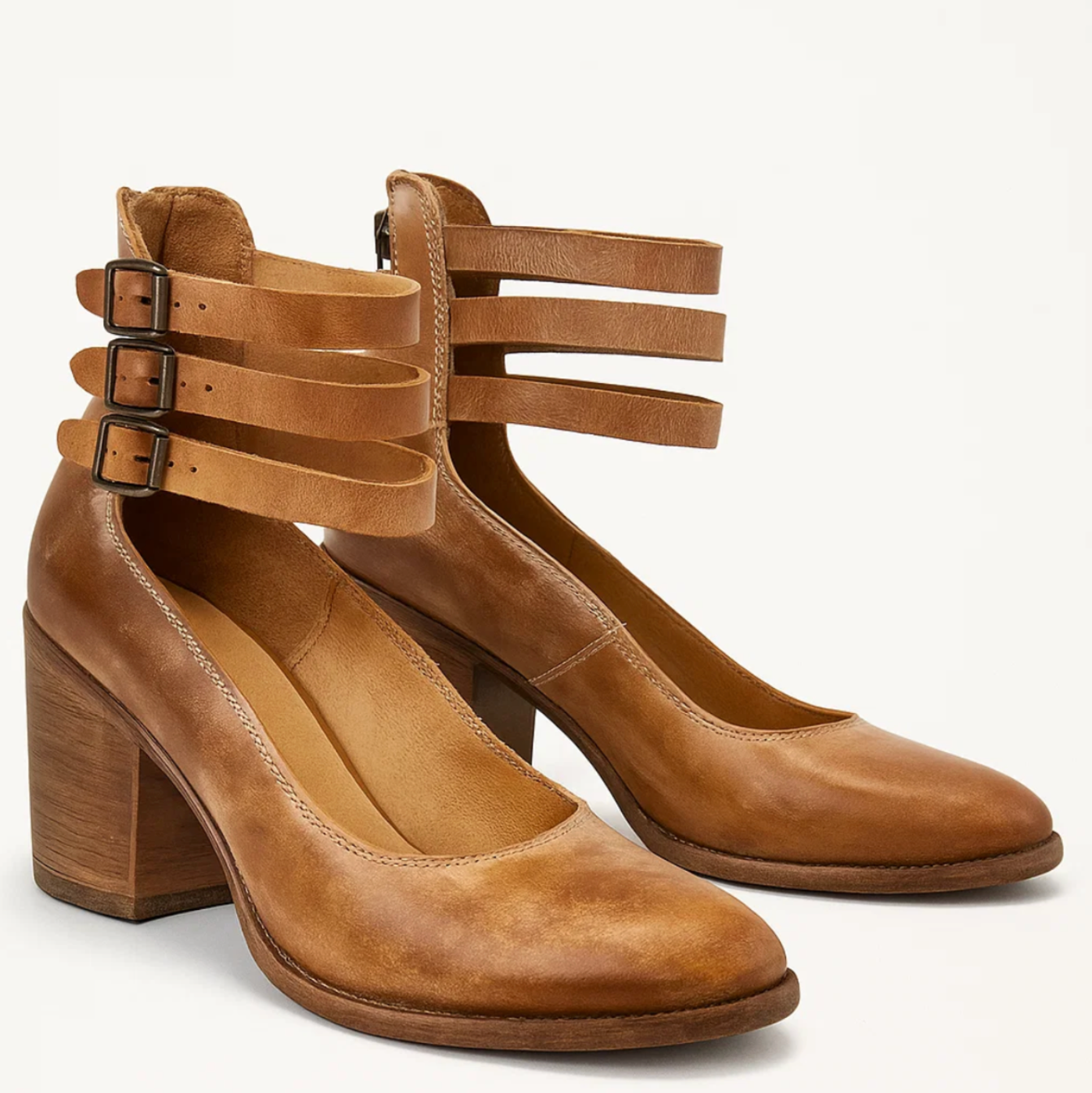 Skórzane szpilki Vintage Elegance 1