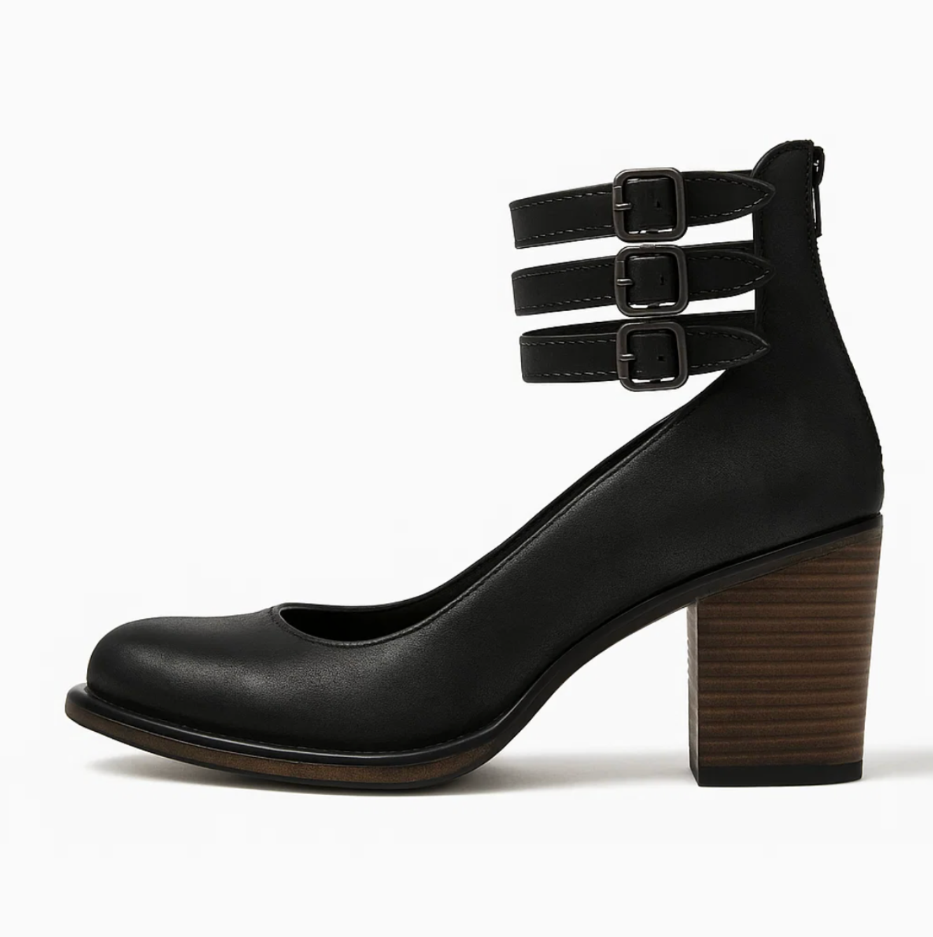 Skórzane szpilki Vintage Elegance 2