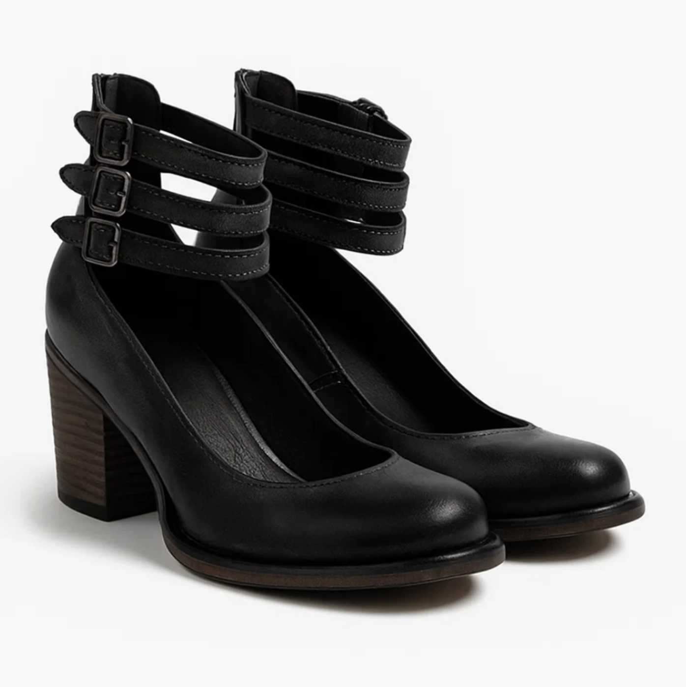 Skórzane szpilki Vintage Elegance 3