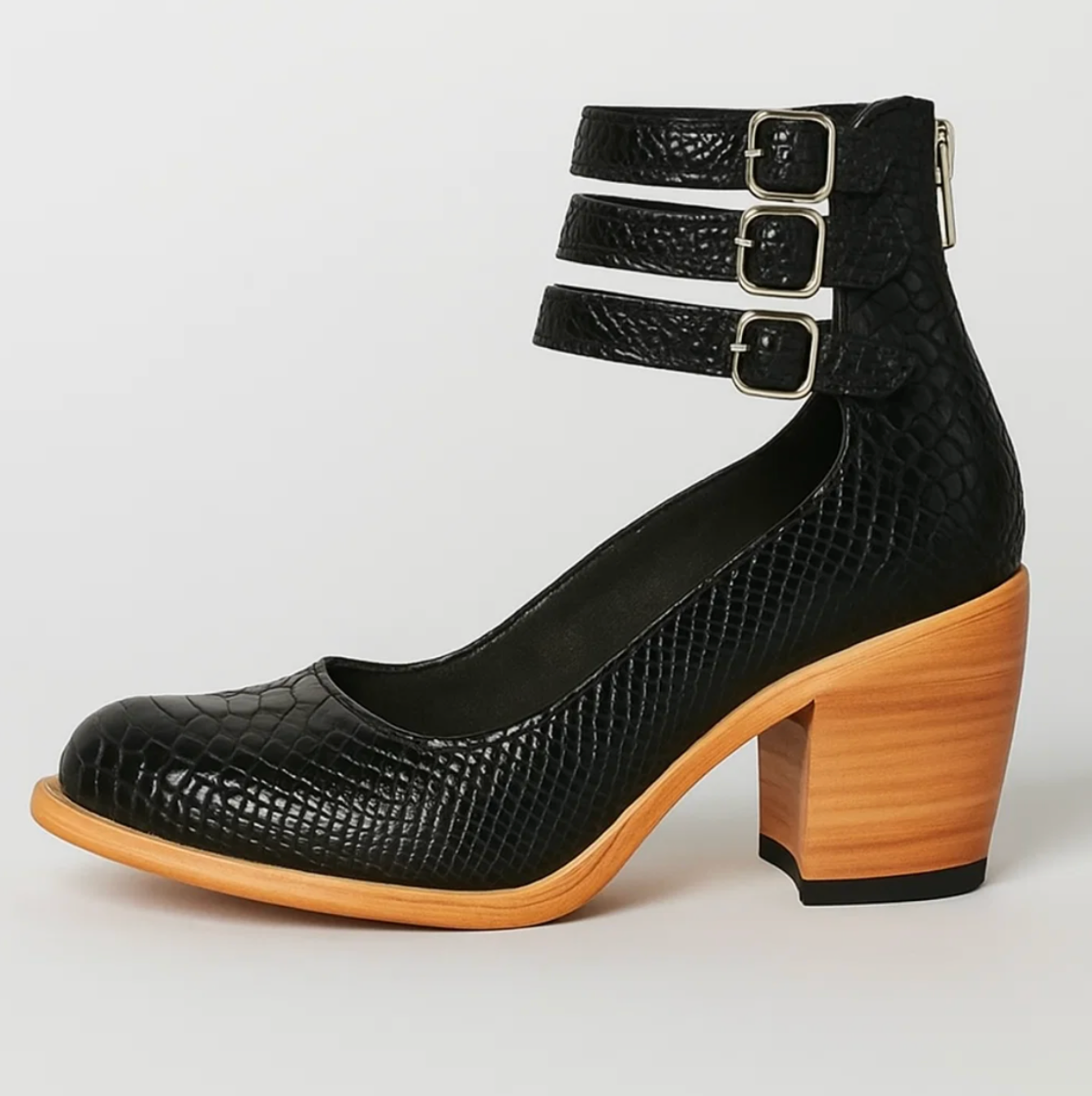 Skórzane szpilki Vintage Elegance 9