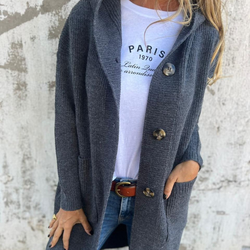 Vanessa™ – Elegancki długi dzianinowy kardigan 1