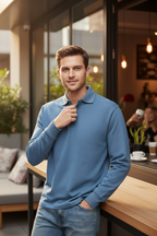 Astos - Klasyczna koszulka polo z długim rękawem